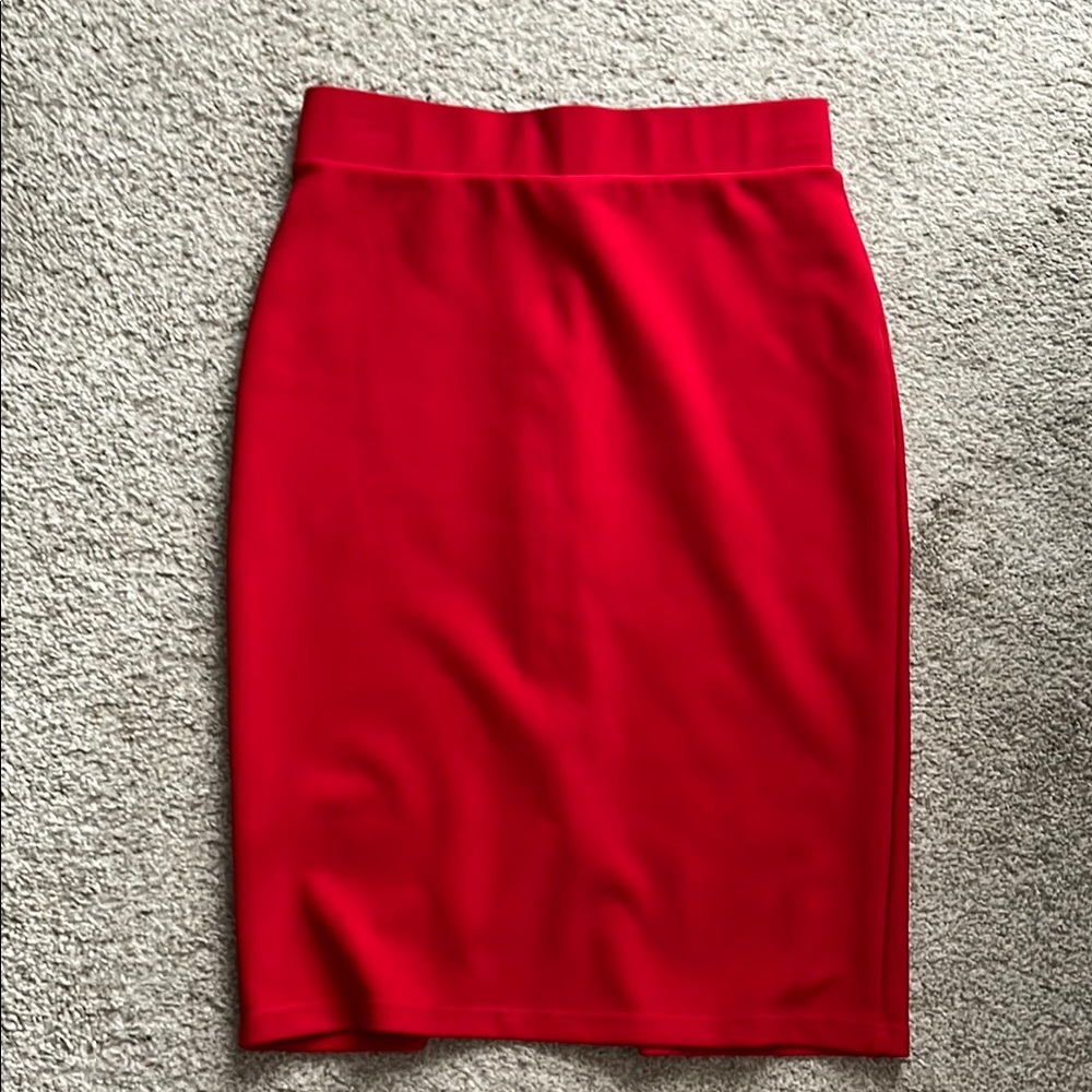 New Mix Red Pencil Skirt Knee-Length Work